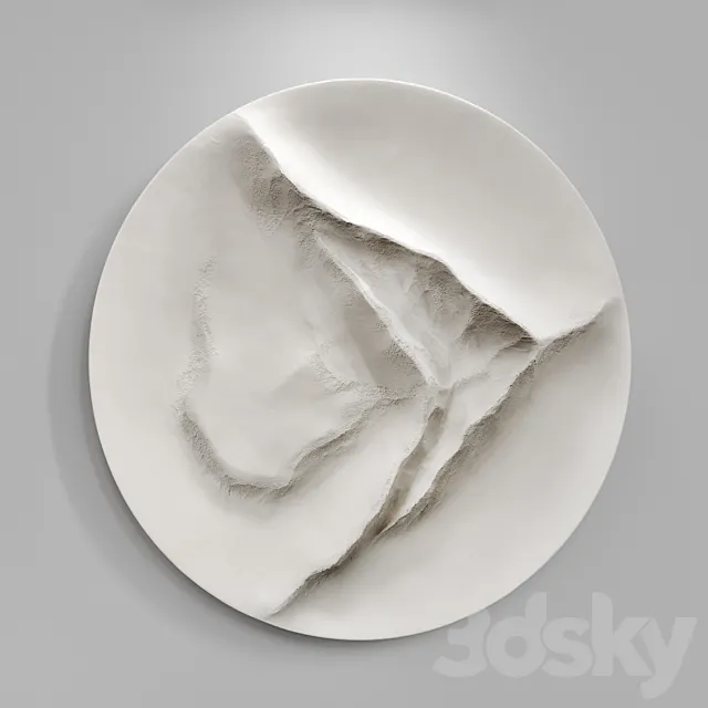 Round Wall panel FROM A MOUNTAIN STREAM 3DModel Round Wall panel FROM A MOUNTAIN STREAM 3DModel
