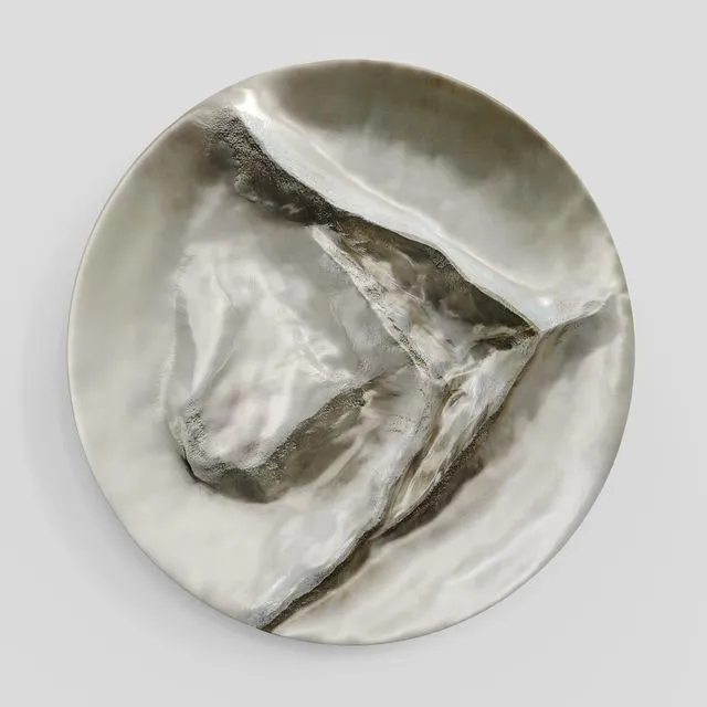 Round wall panel FROM A MOUNTAIN STREAM Metal 3D Model Round wall panel FROM A MOUNTAIN STREAM Metal 3D Model