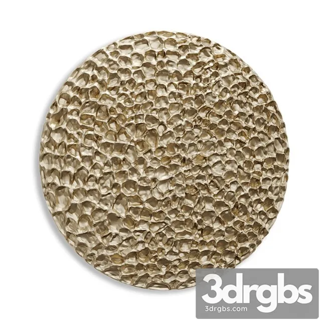 Round wall panel nebula metal art 3D Model Download