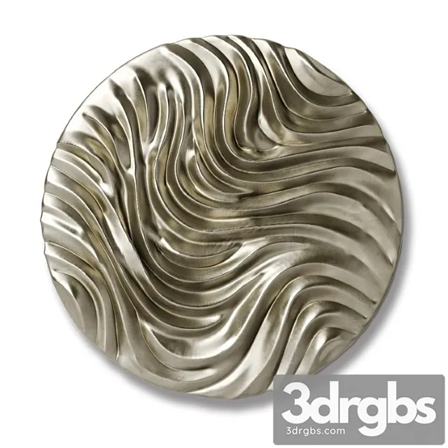Round wall panel wave circle wall panel 3D Model Download