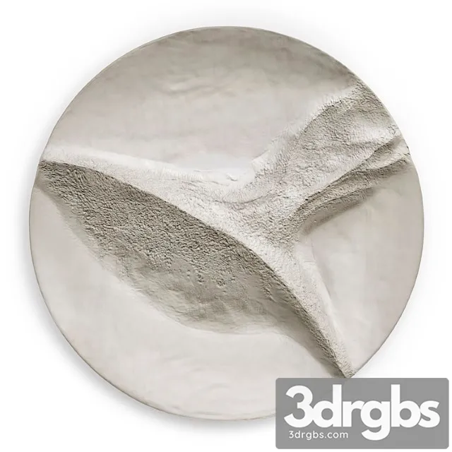Round wall panel windhover metal plaster 3D Model Download