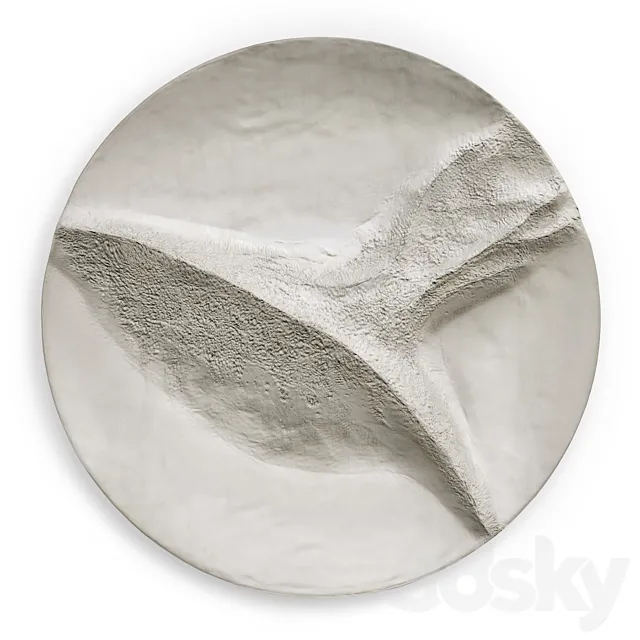 Round Wall panel Windhover Metal Plaster 3DModel Round Wall panel Windhover Metal Plaster 3DModel