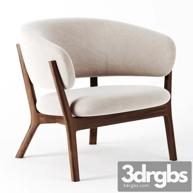 Roundish ARM Chair by Maruni 3D Model Download