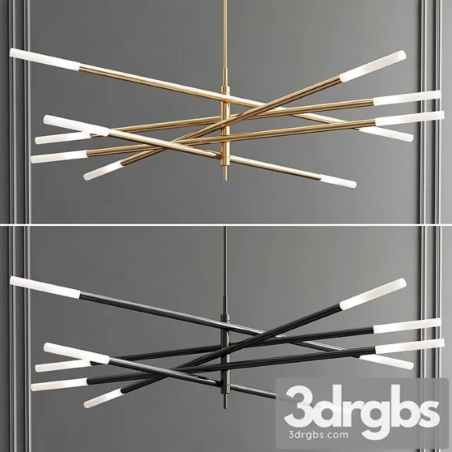 Rousseau articulating led chandelier 1 Rousseau articulating led chandelier 1