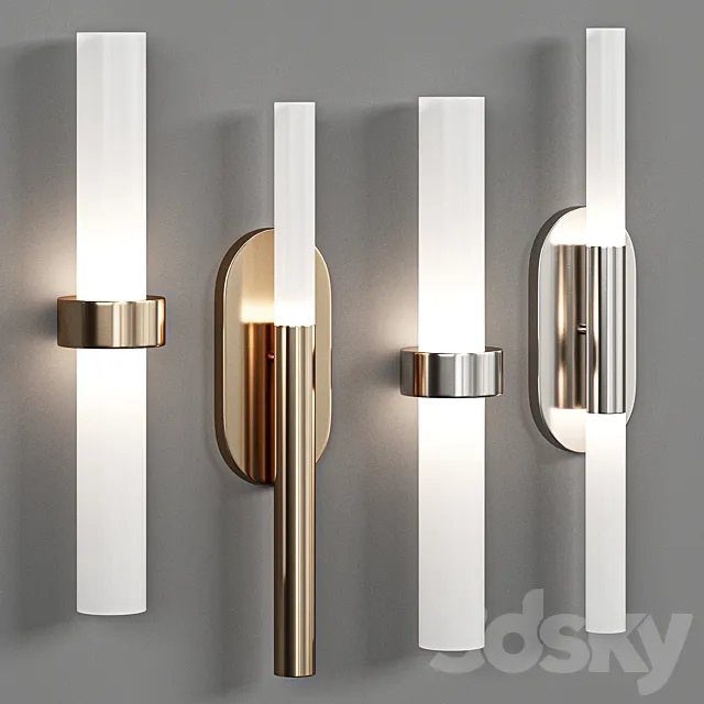 Rousseau Medium Vanity Sconce 3D Model Rousseau Medium Vanity Sconce 3D Model