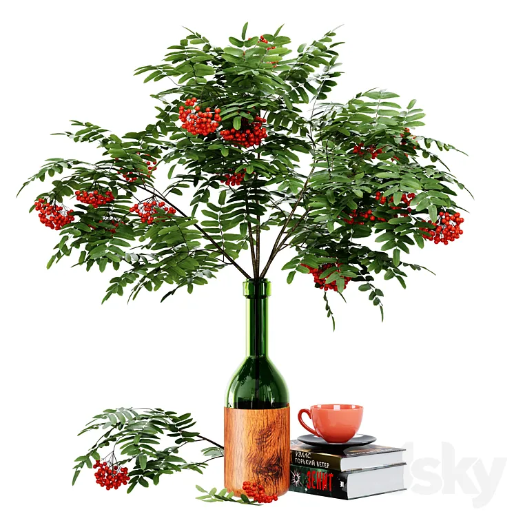 Rowan branches in a vase 3D Model Free Download Rowan branches in a vase 3D Model Free Download