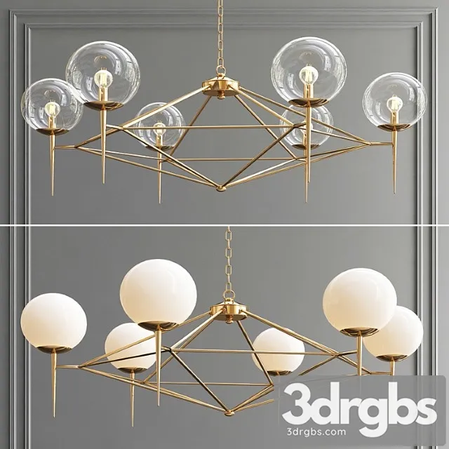 Rowan milk & clear glass chandelier Rowan milk & clear glass chandelier