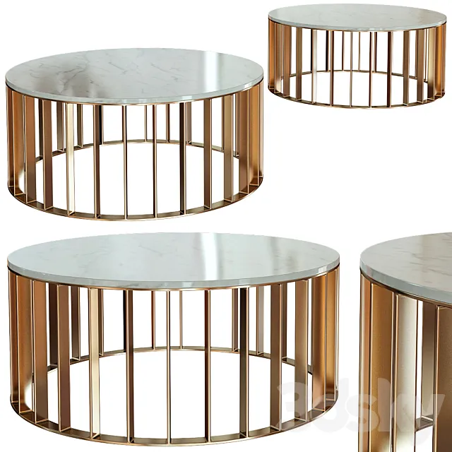 Roxette Marble Top Round Coffee Table 3D Model Roxette Marble Top Round Coffee Table 3D Model