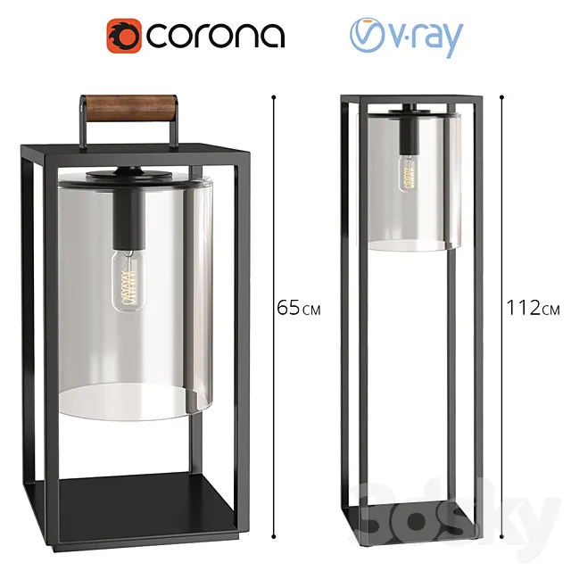 Royal Botania _ street lights Dome 3D Model