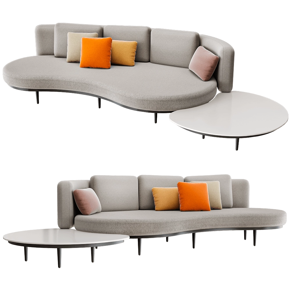 Royal Botania – Garden sofa and table ORGANIX LOUNGE 3 3D Model Royal Botania – Garden sofa and table ORGANIX LOUNGE 3 3D Model