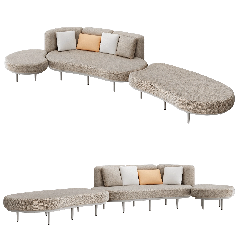 Royal Botania – Garden sofa ORGANIX LOUNGE 2 3D Model Royal Botania – Garden sofa ORGANIX LOUNGE 2 3D Model