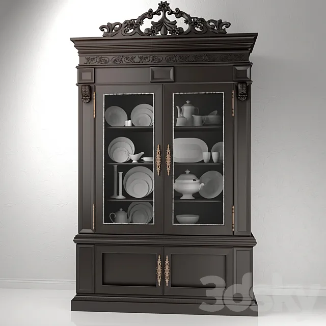 Royal Kahala Ocean Crest Display Cabinet Lexington Home Brands 3D Model Royal Kahala Ocean Crest Display Cabinet Lexington Home Brands 3D Model