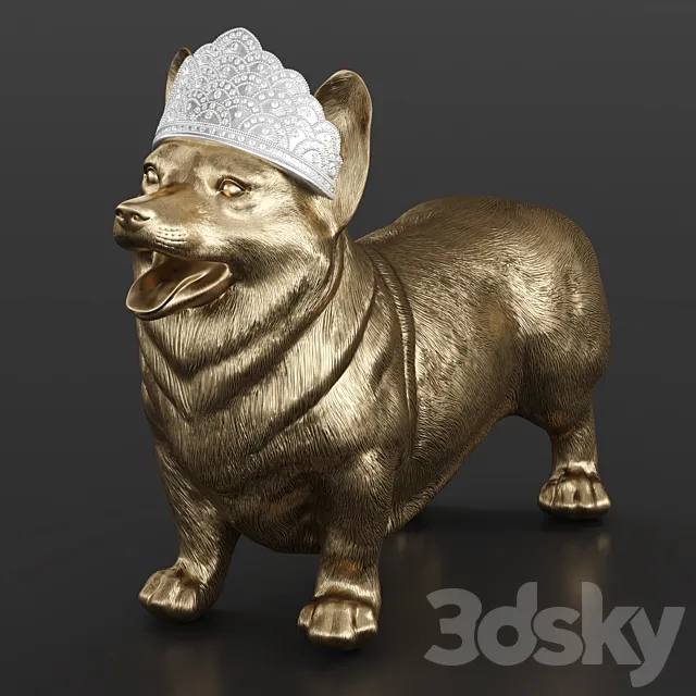 Royal Standing Corgi 3DModel Royal Standing Corgi 3DModel