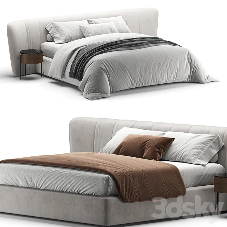 Royale Stripe Bed 3D Model Free Download