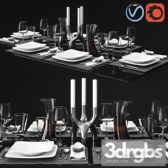 Rrosenthal Free Spirit Stars Tableware 3D Model Download