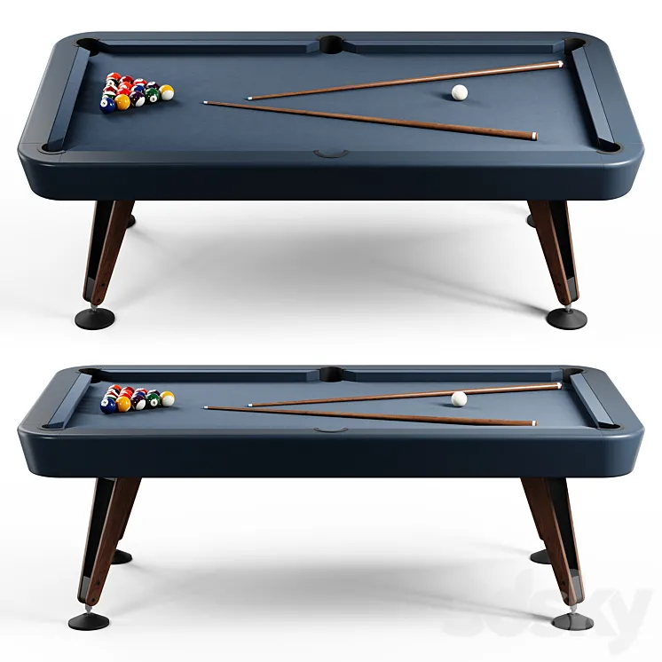RS Barcelona Diagonal American 7ft Indoor Pool Table 3D Model Free Download