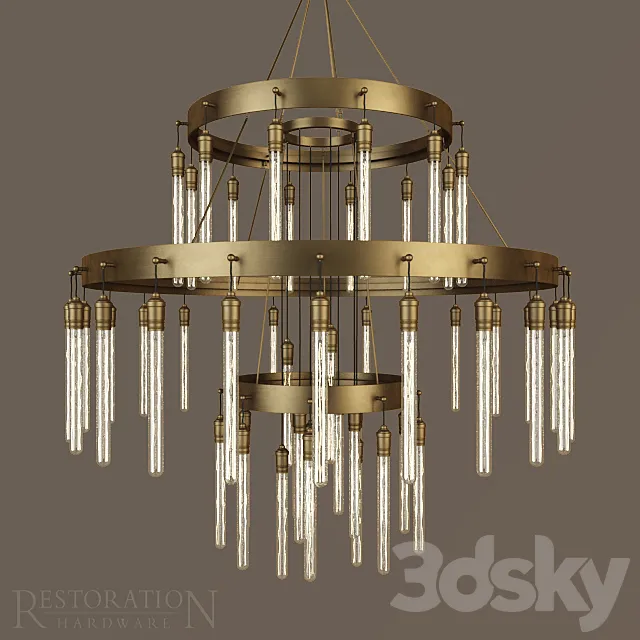 RT AXIS THREE-TIER CHANDELIER 3DModel RT AXIS THREE-TIER CHANDELIER 3DModel