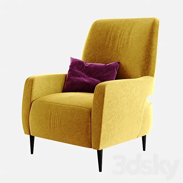 Rubelli casa Barbacan chair 3D Model Rubelli casa Barbacan chair 3D Model