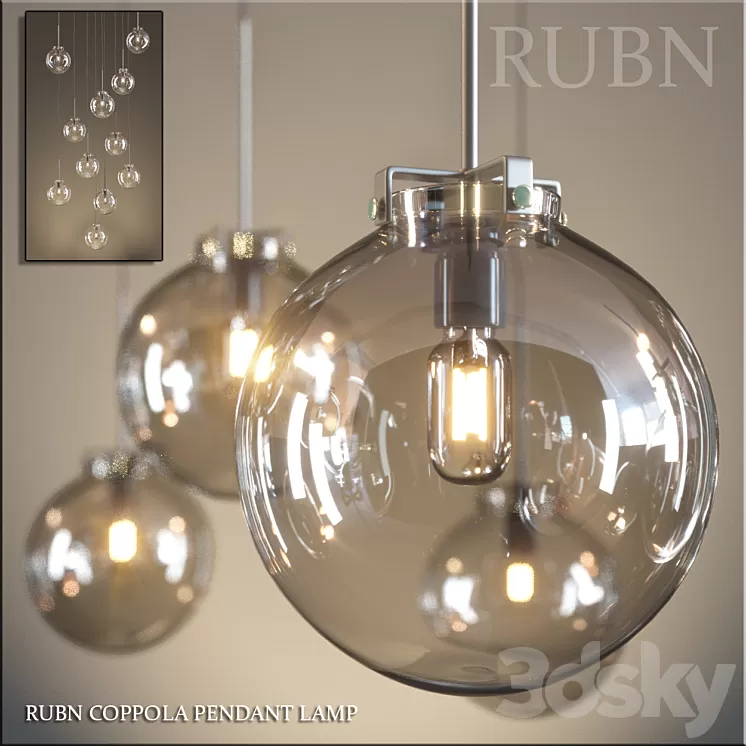 RUBN COPPOLA PENDANT LAMP 3D Model RUBN COPPOLA PENDANT LAMP 3D Model