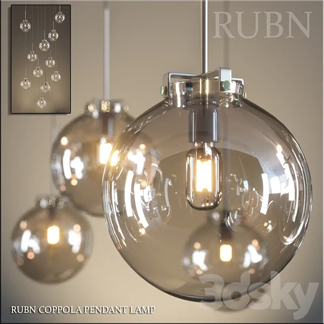 RUBN COPPOLA PENDANT LAMP 3DModel RUBN COPPOLA PENDANT LAMP 3DModel