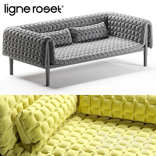 Ruche large settee low back 3D Model Ruche large settee low back 3D Model