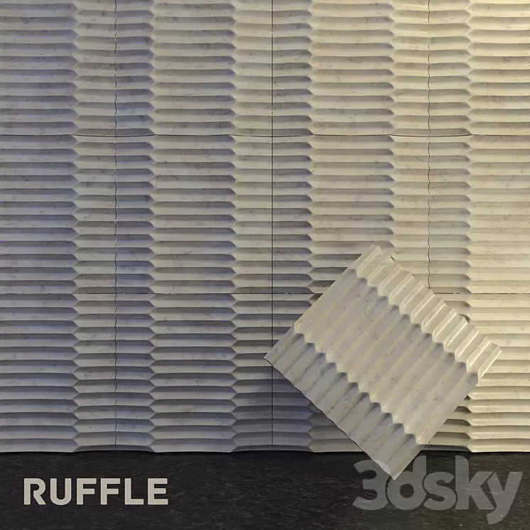 Ruffle panel 3D Model Ruffle panel 3D Model