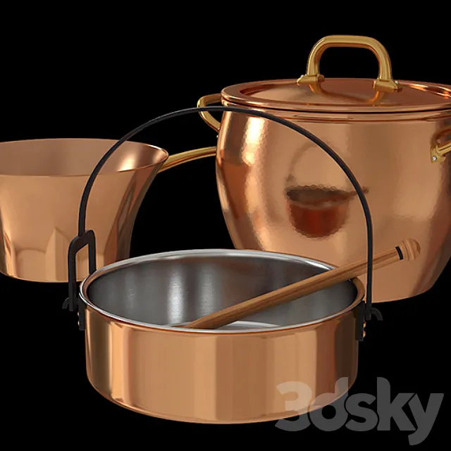 Ruffoni Cookware 3DModel Ruffoni Cookware 3DModel