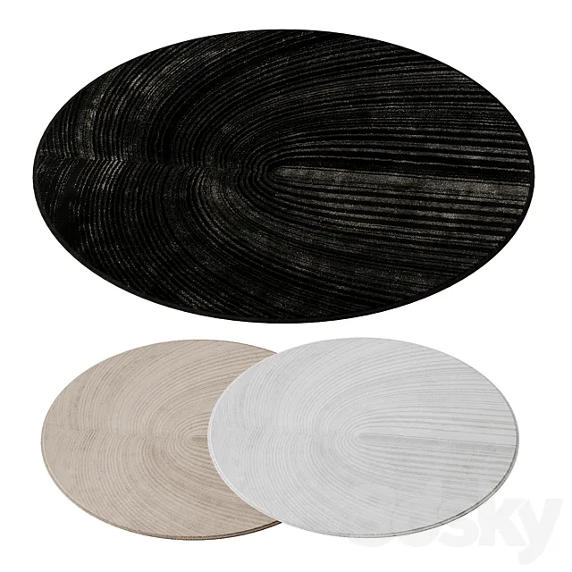 Rug Black Circle by ZALI Furniture 3D Model Rug Black Circle by ZALI Furniture 3D Model