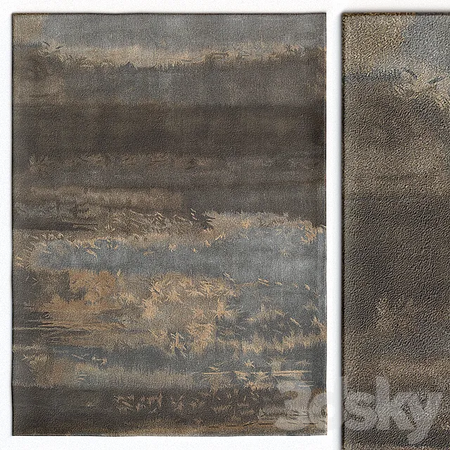 Rug Calvin Klein Home Luster Wash Chrome Rug 3DModel