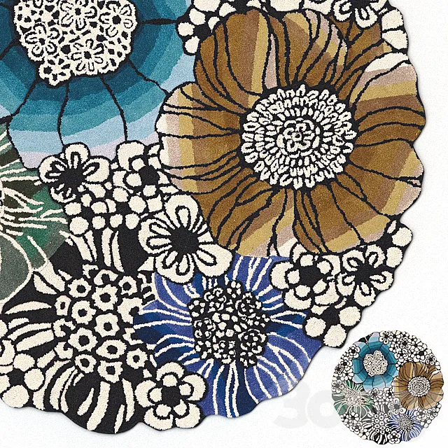 Rug Missoni Home Anemones Saturnia Rug V2 3D Model