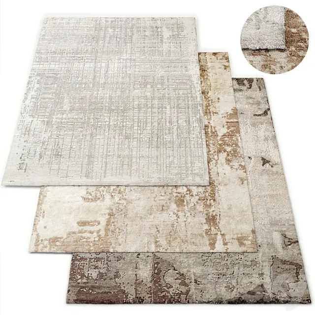 Rug Restoration Hardware Set 3D Model