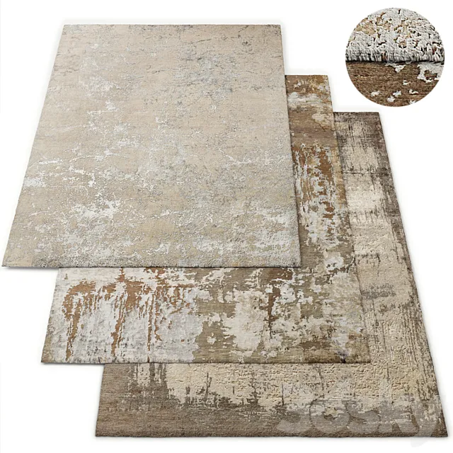 Rug Restoration Hardware Set 4 3D Model
