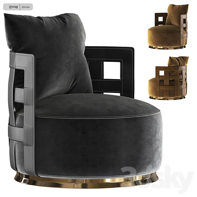 Rugiano Braid Armchair 3DModel