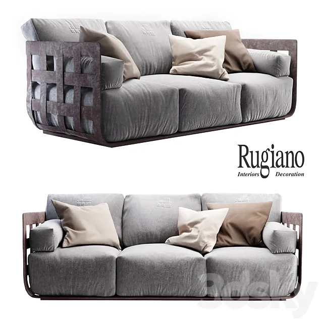 Rugiano Braid sofa 3D Model