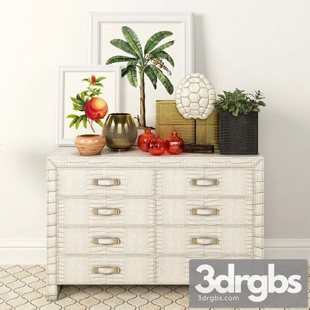 Rugiano florida + decorative set 2 3D Model Download