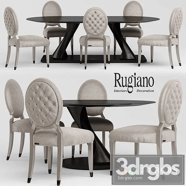 Rugiano ZOE Table Rug Cathy Chair 3D Model Download