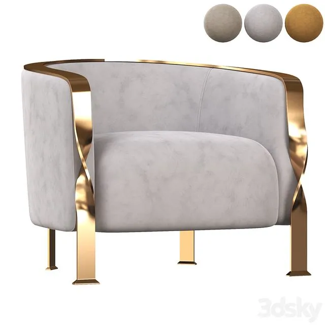 Rugiano_Paris_Armchair 3D Model Rugiano_Paris_Armchair 3D Model