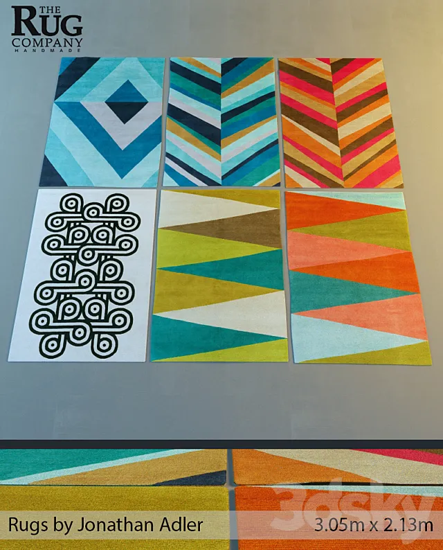 Rugs by Jonathan Adler 3D Model Rugs by Jonathan Adler 3D Model