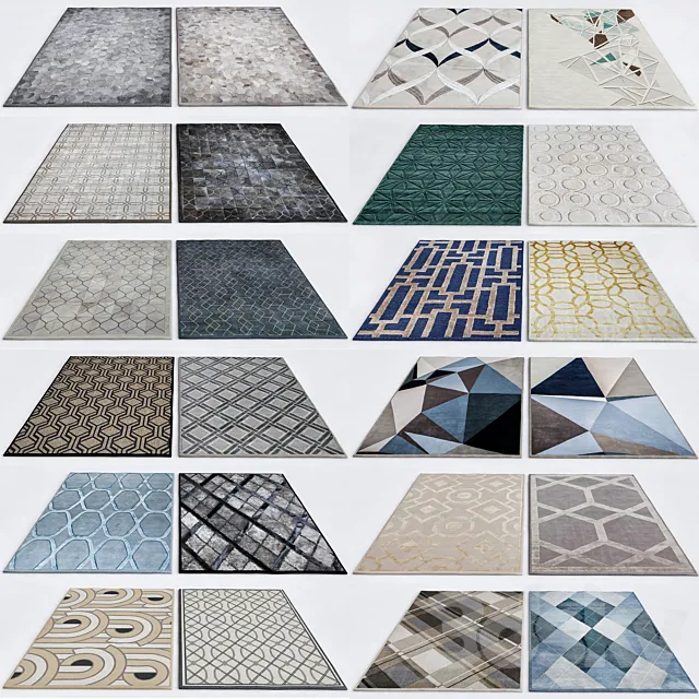 Rugs collections 3D Model Rugs collections 3D Model