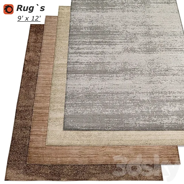 Rug`s set 002 3D Model Rug`s set 002 3D Model