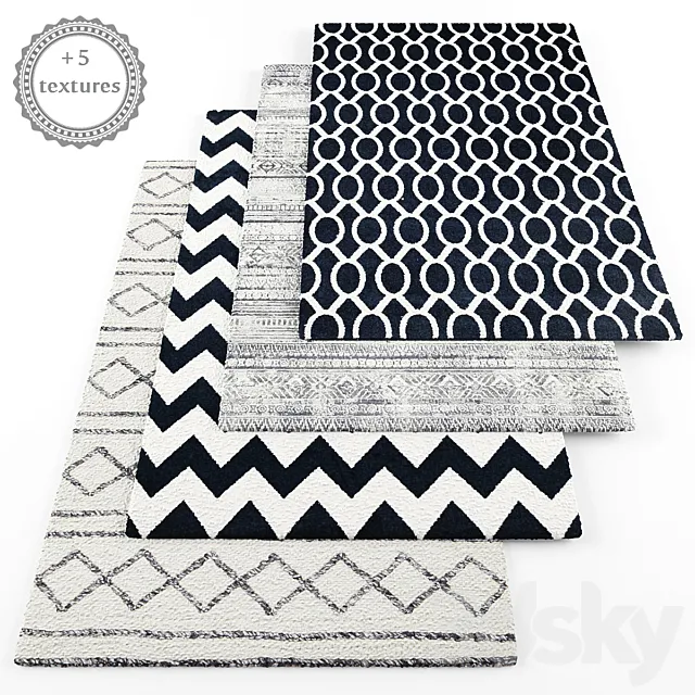 Rugs set153 3D Model Rugs set153 3D Model