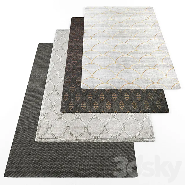 Rugs set233 3D Model Rugs set233 3D Model