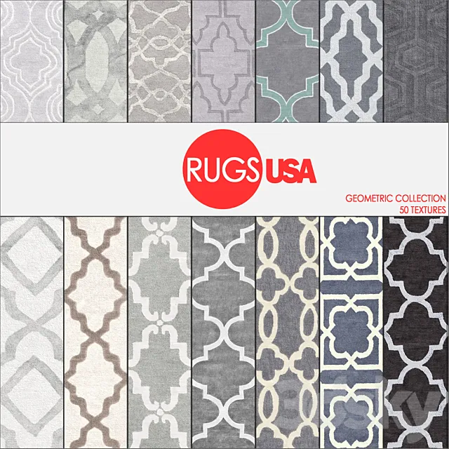 Rugs USA geometric collection 3DModel Rugs USA geometric collection 3DModel