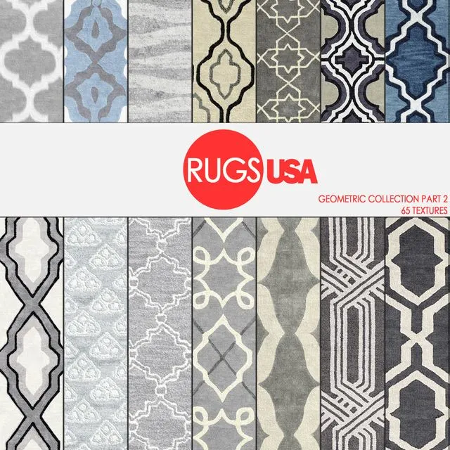 Rugs USA geometric collection part 2 3D Model