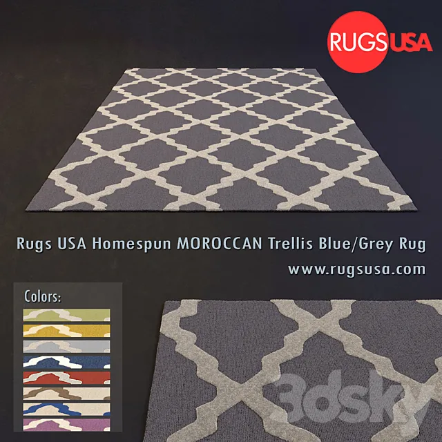 Rugs USA Homespun Moroccan Trellis Rug 3DModel Rugs USA Homespun Moroccan Trellis Rug 3DModel