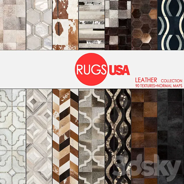 Rugs USA Leather collection 3DModel Rugs USA Leather collection 3DModel