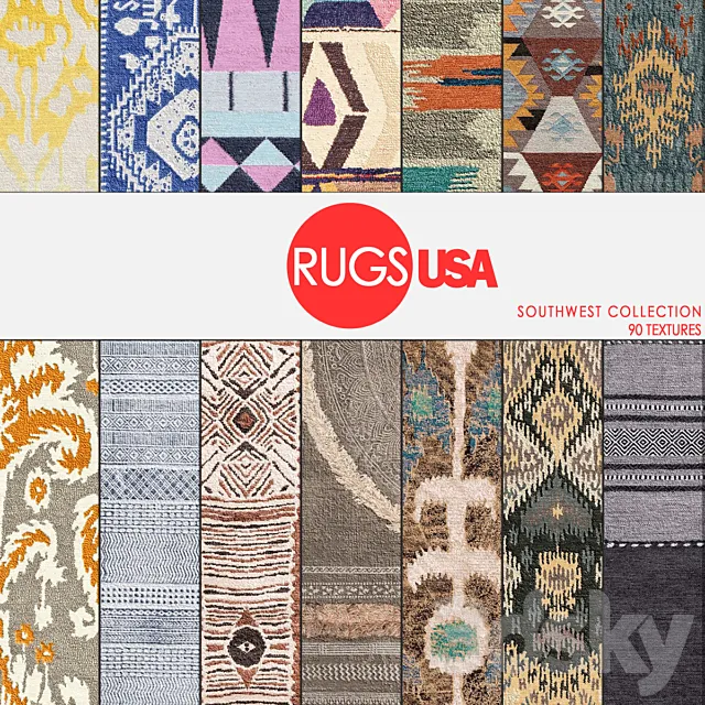Rugs USA southwest collection 3DModel Rugs USA southwest collection 3DModel