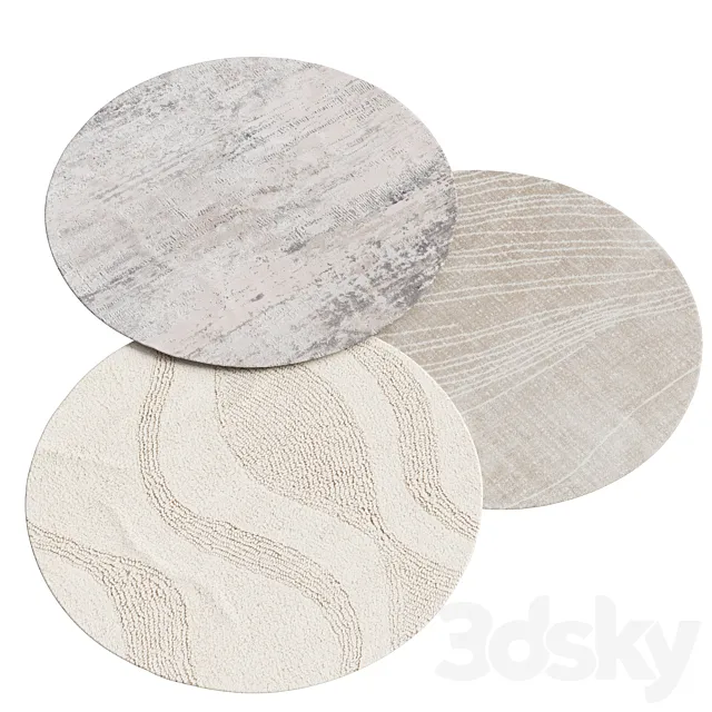 Rugvista round rug collection 3D Model