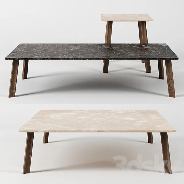 Ruler tables by Tacchini set 3 3DModel