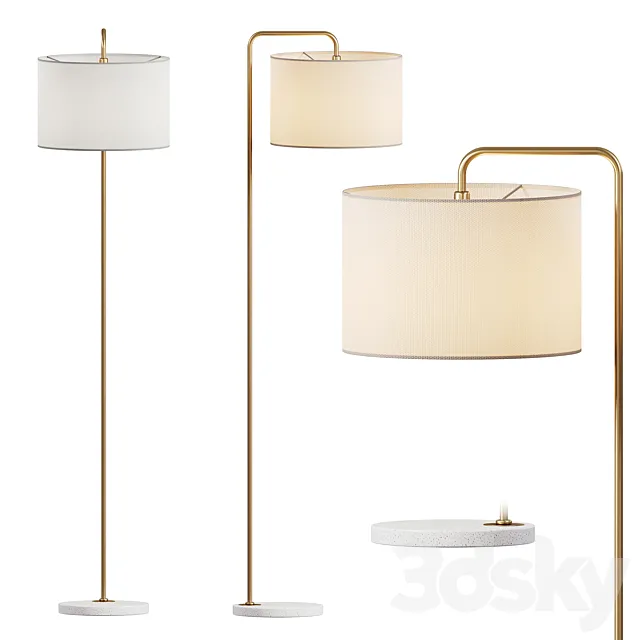 Rupert Floor Lamp Dantone Home 3D Model Rupert Floor Lamp Dantone Home 3D Model